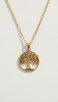 Gold-Fill Pendant Necklace With Organic Disc